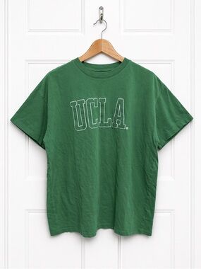 UCLA Cotton On Green Embroidered Graphic Tee Shirt Womens Large Collegiate